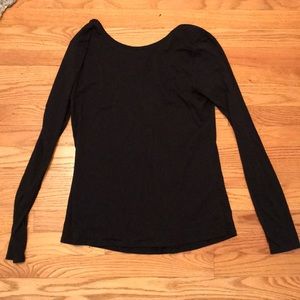 Black lululemon tie back shirt